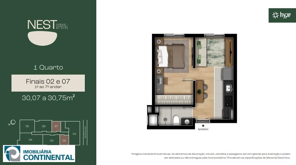 Apartamento à venda com 2 quartos, 25m² - Foto 30